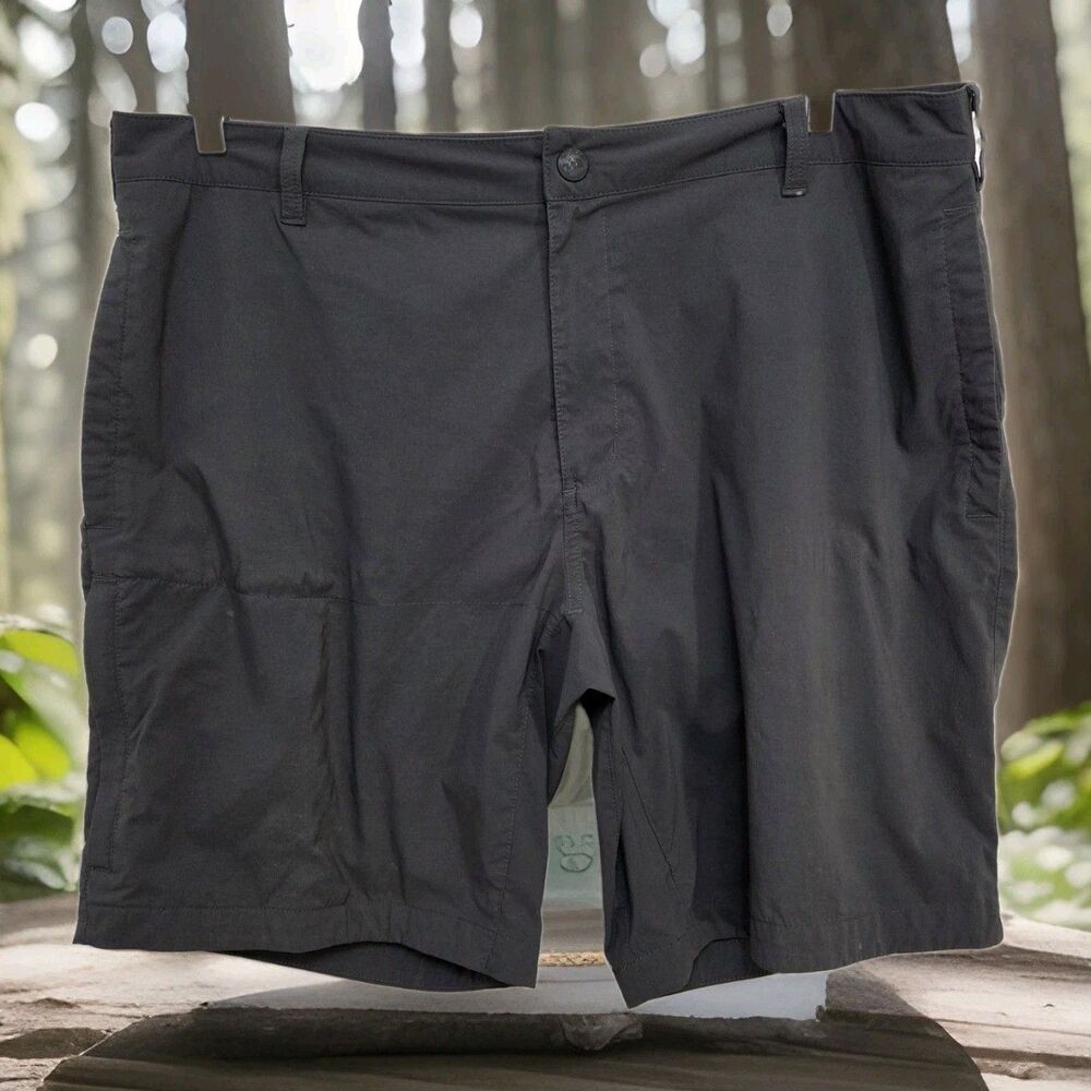 The North Face Hiking Shorts Men's 38 Dark Gray Stretch Cargo Pocket 9” Inseam